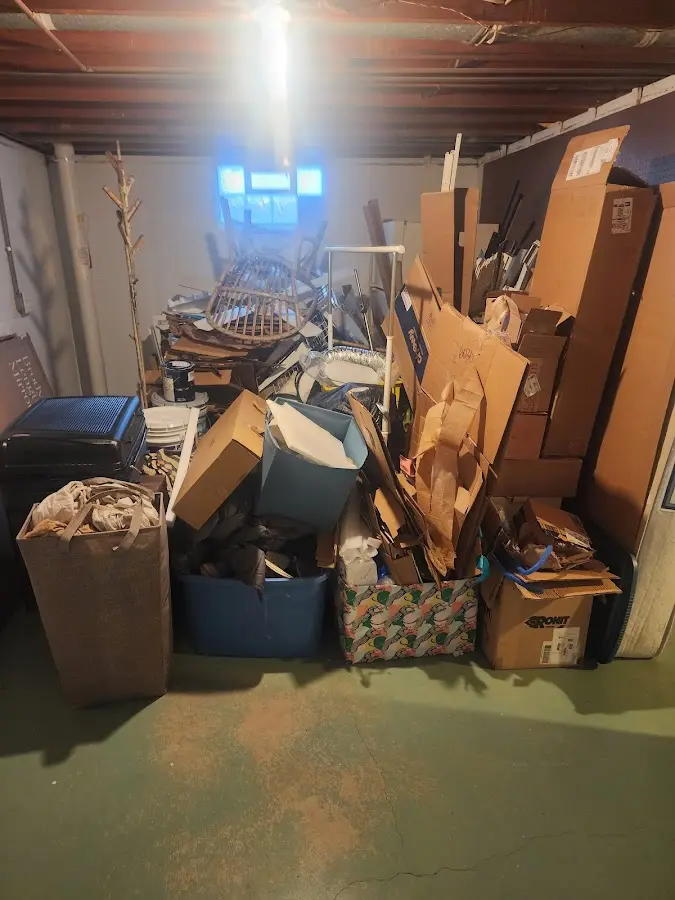 Roll-off dumpster container at job site for Concrete Dumpster Rental in Meriden